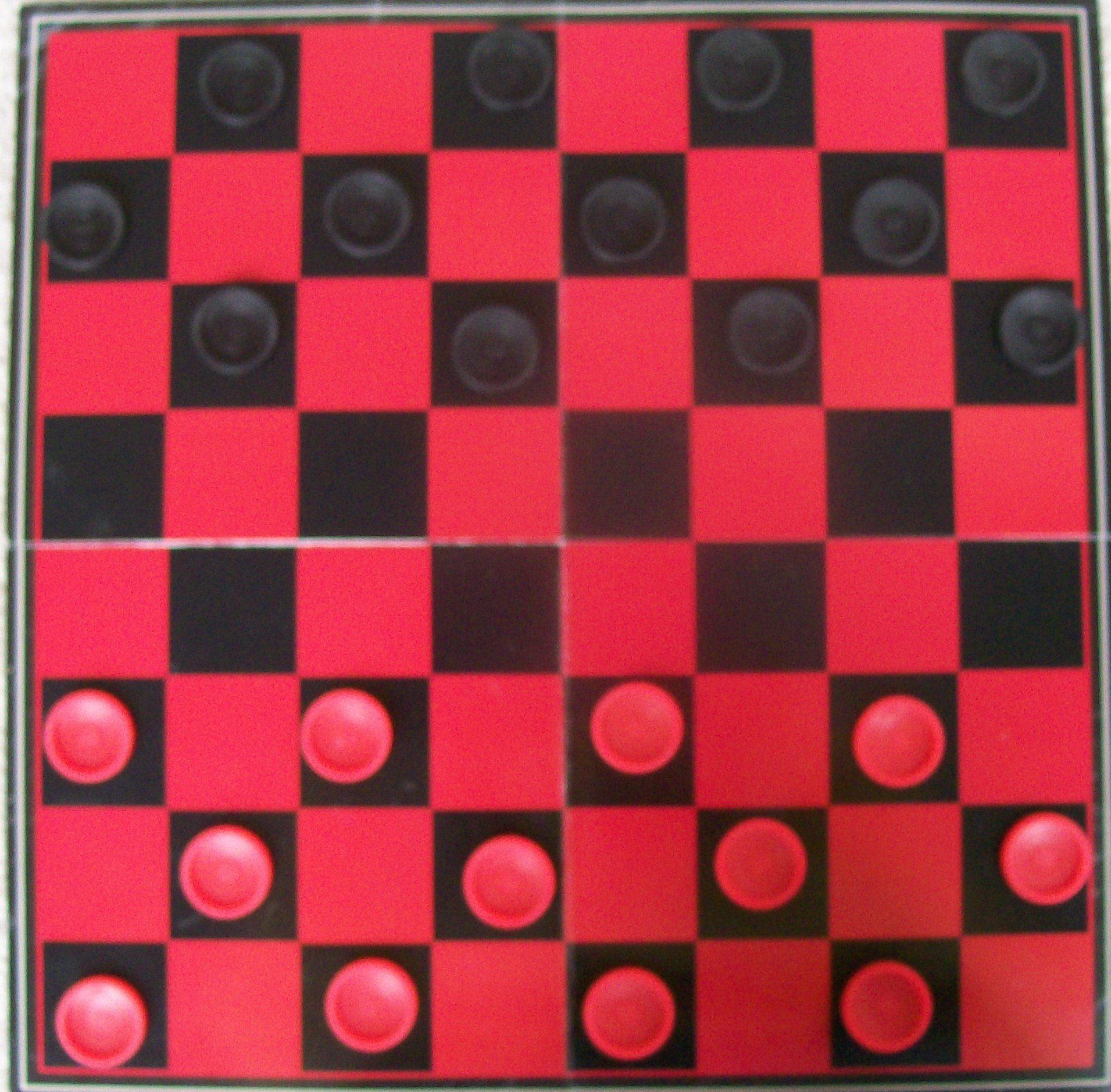 checkers set up