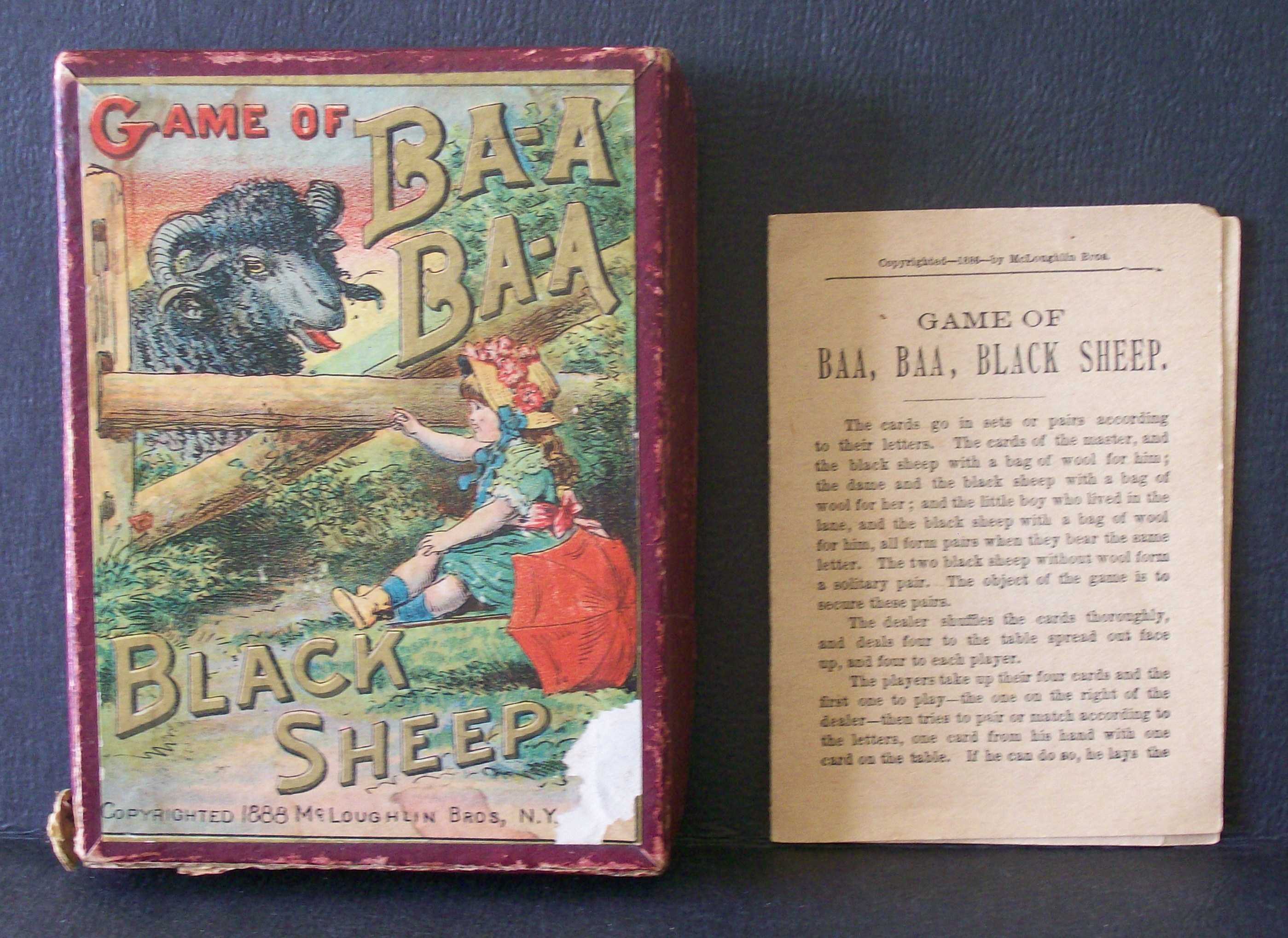 Old Card Game Of Baa Baa Black Sheep And Lyrics All About Fun And Games