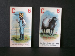 The Black sheep's master and bag of wool