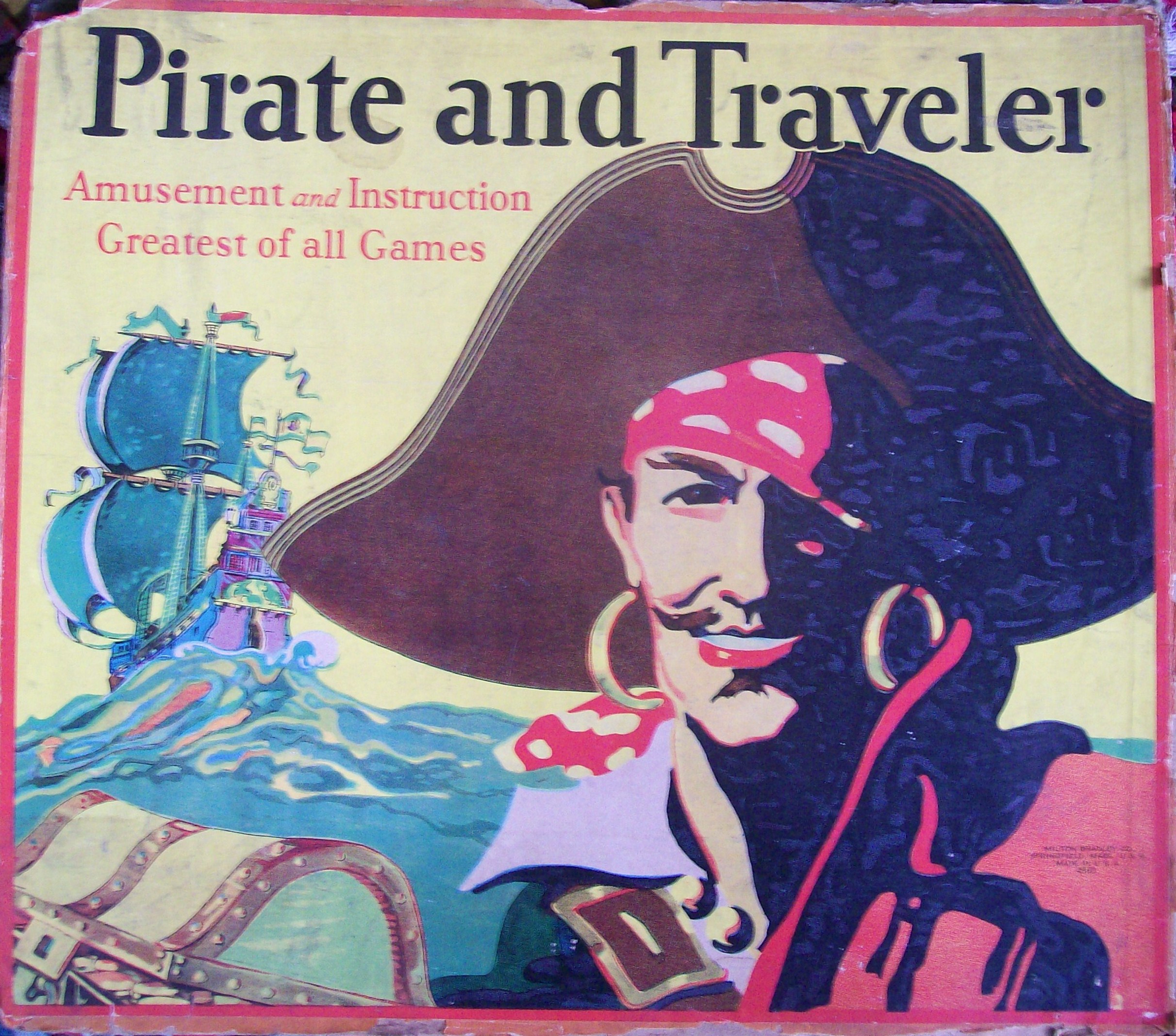 Vintage Board Game of Pirate and Traveler