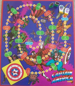game board of captain america 1977