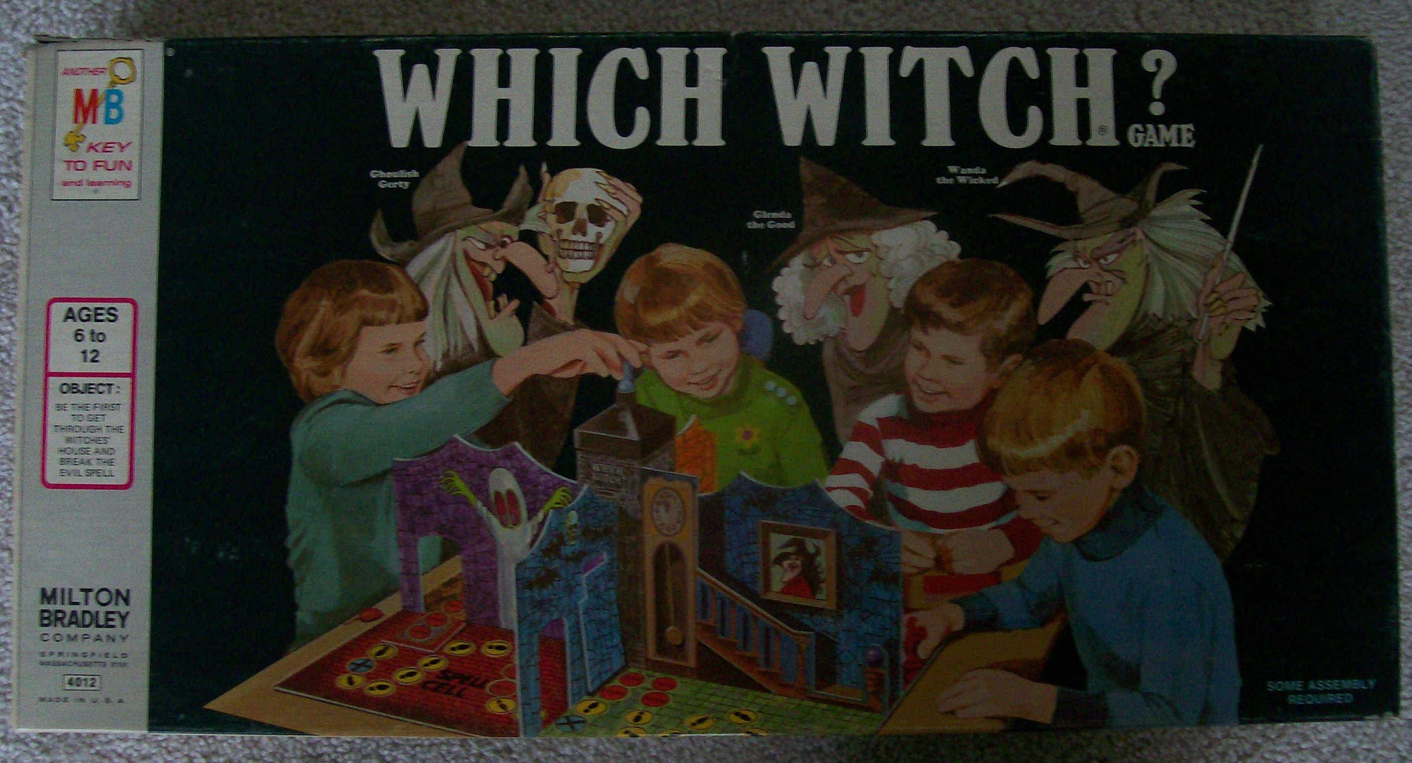 Vintage 1970 Which Witch? Board Game, Milton Bradley