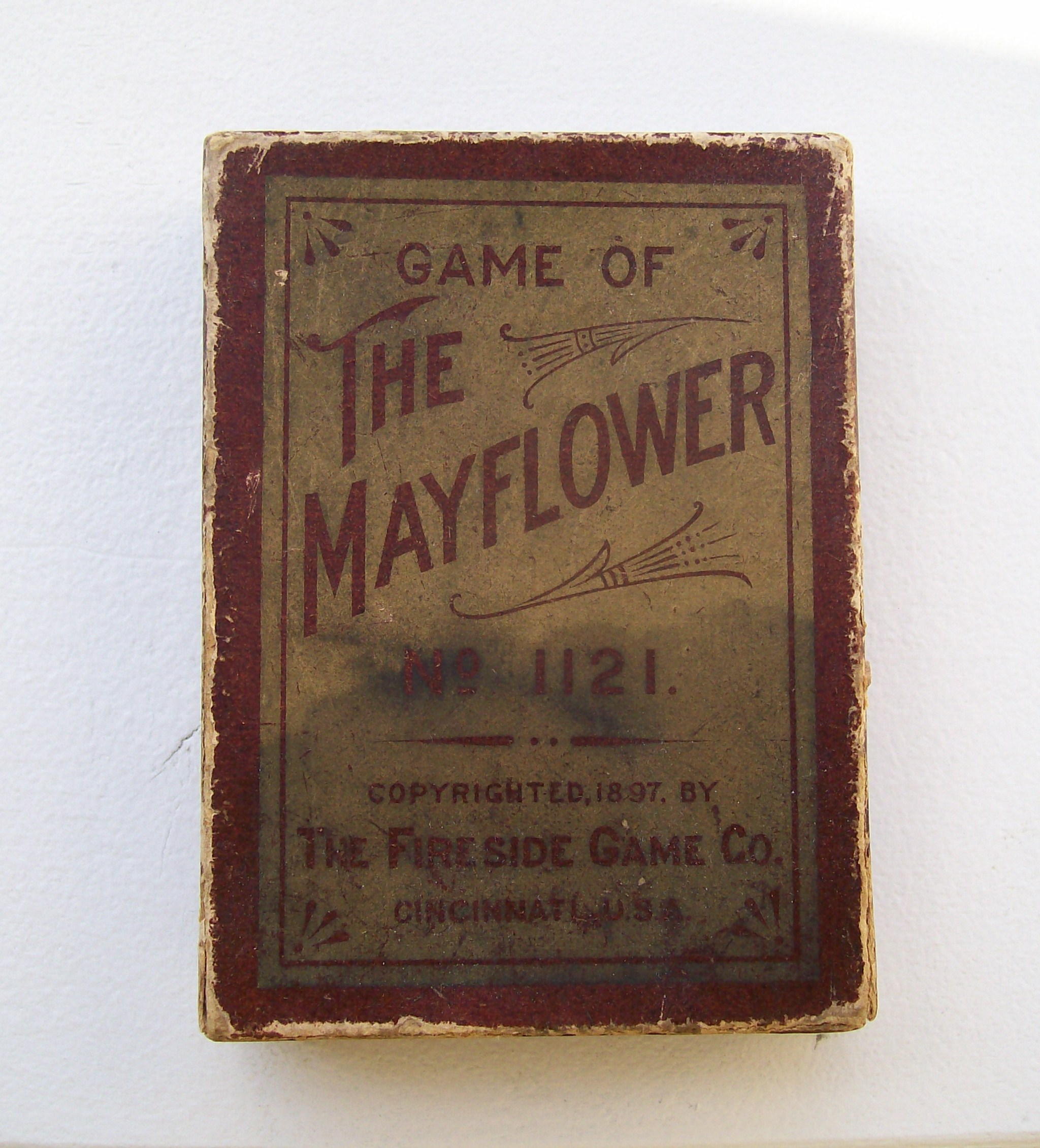 Historical images of Plymouth in the Old Card Game of The Mayflower