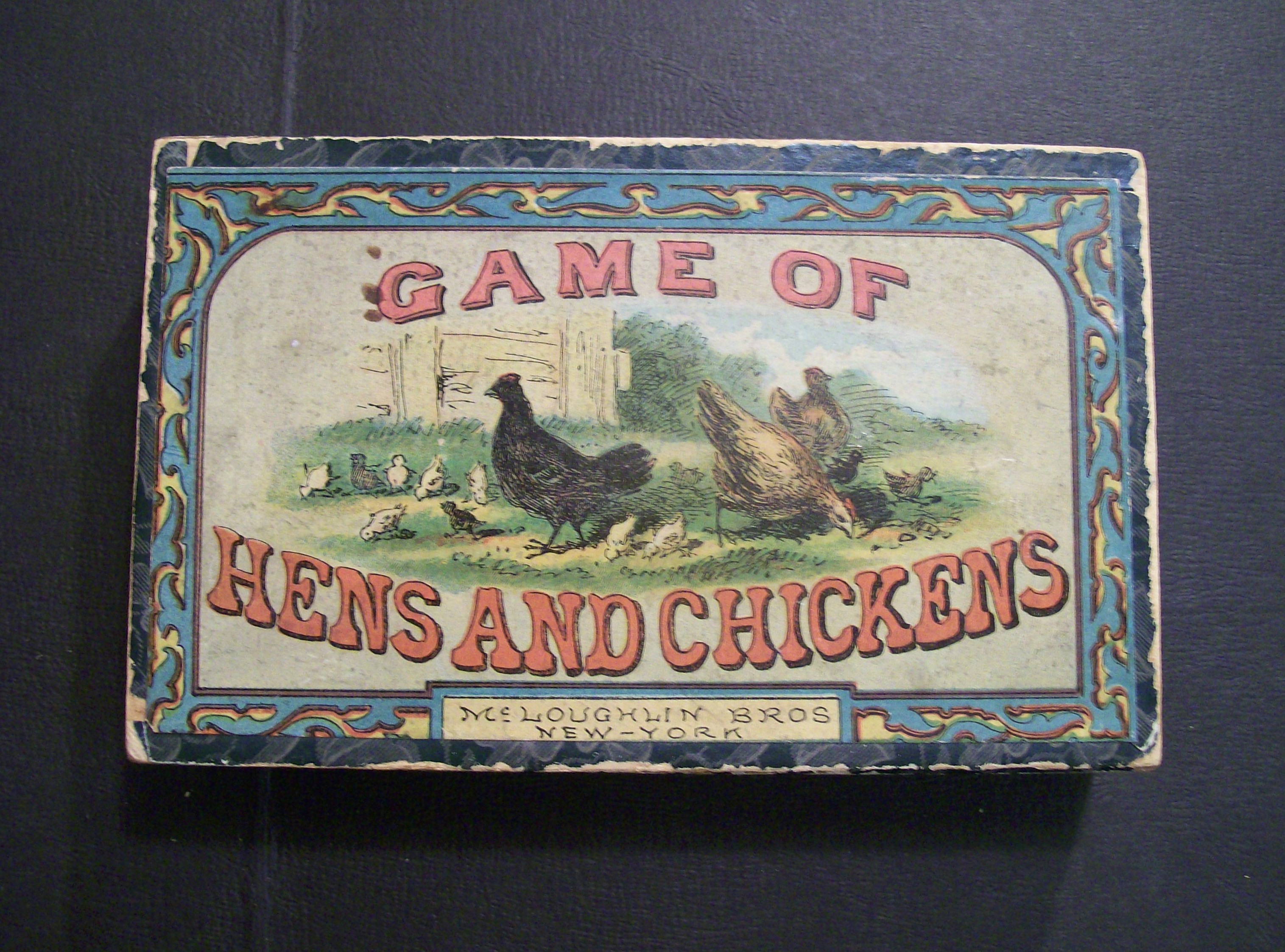 Old 1875 Game of Hens and Chickens by McLoughlin Bros.