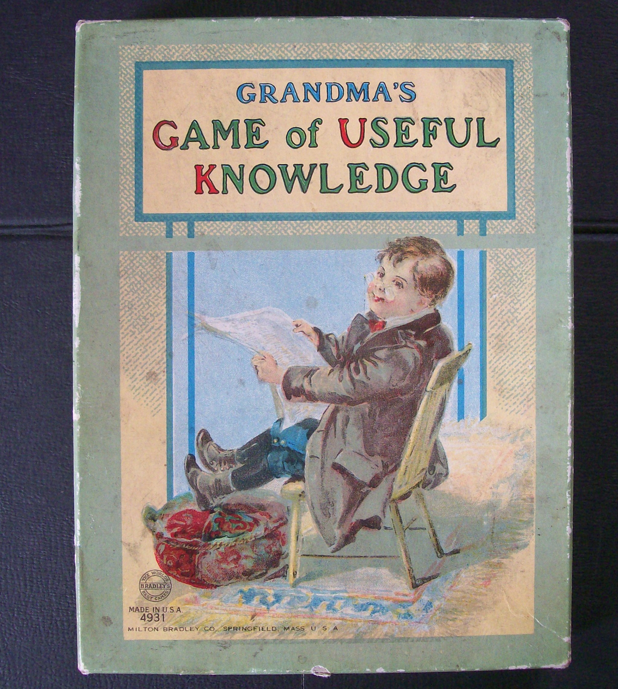 Old Milton Bradley Grandma’s Game of Useful Knowledge