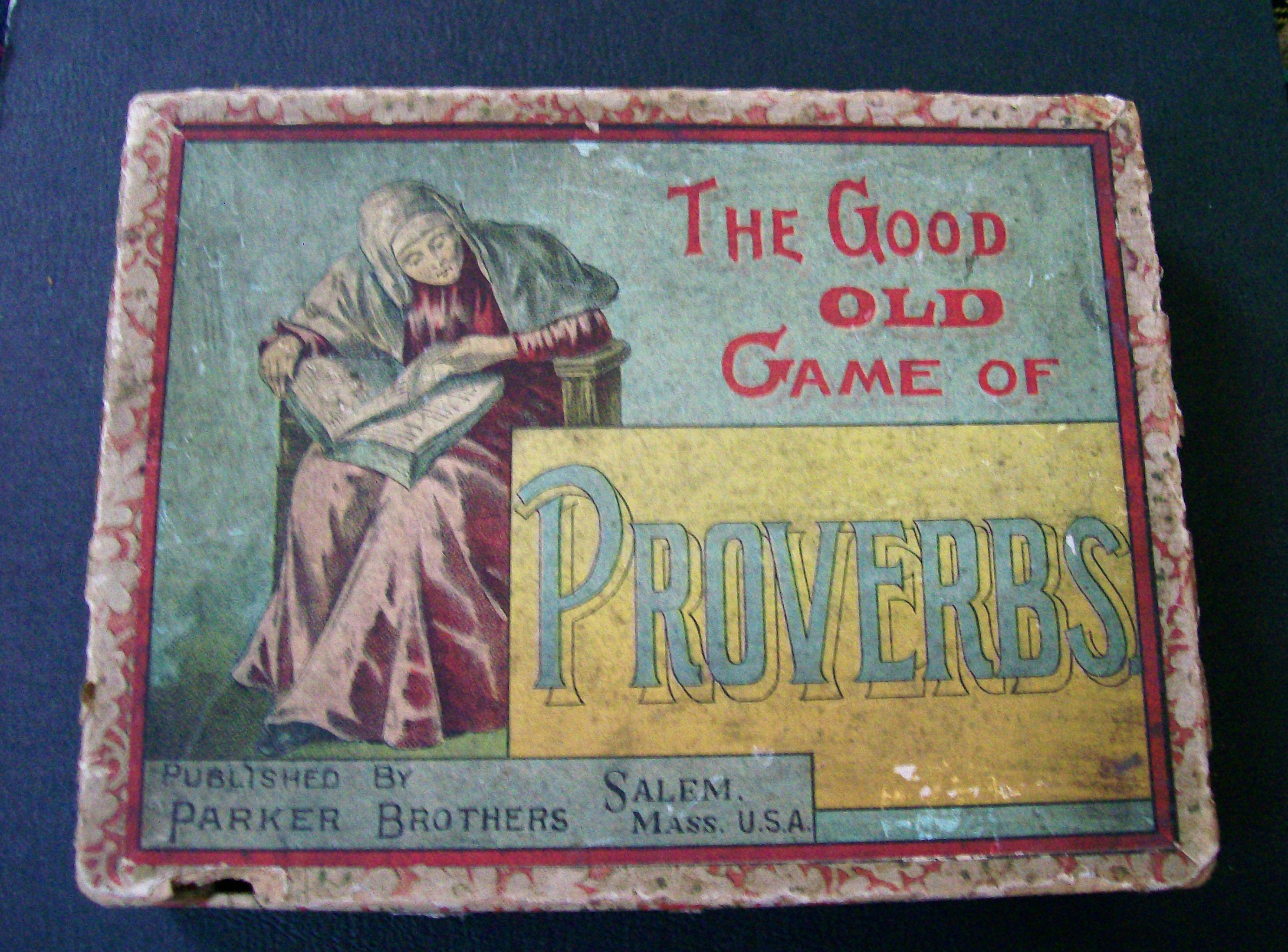 The Good Old Game of Proverbs by Parker Brothers