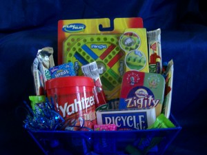 fun and games travel gift basket