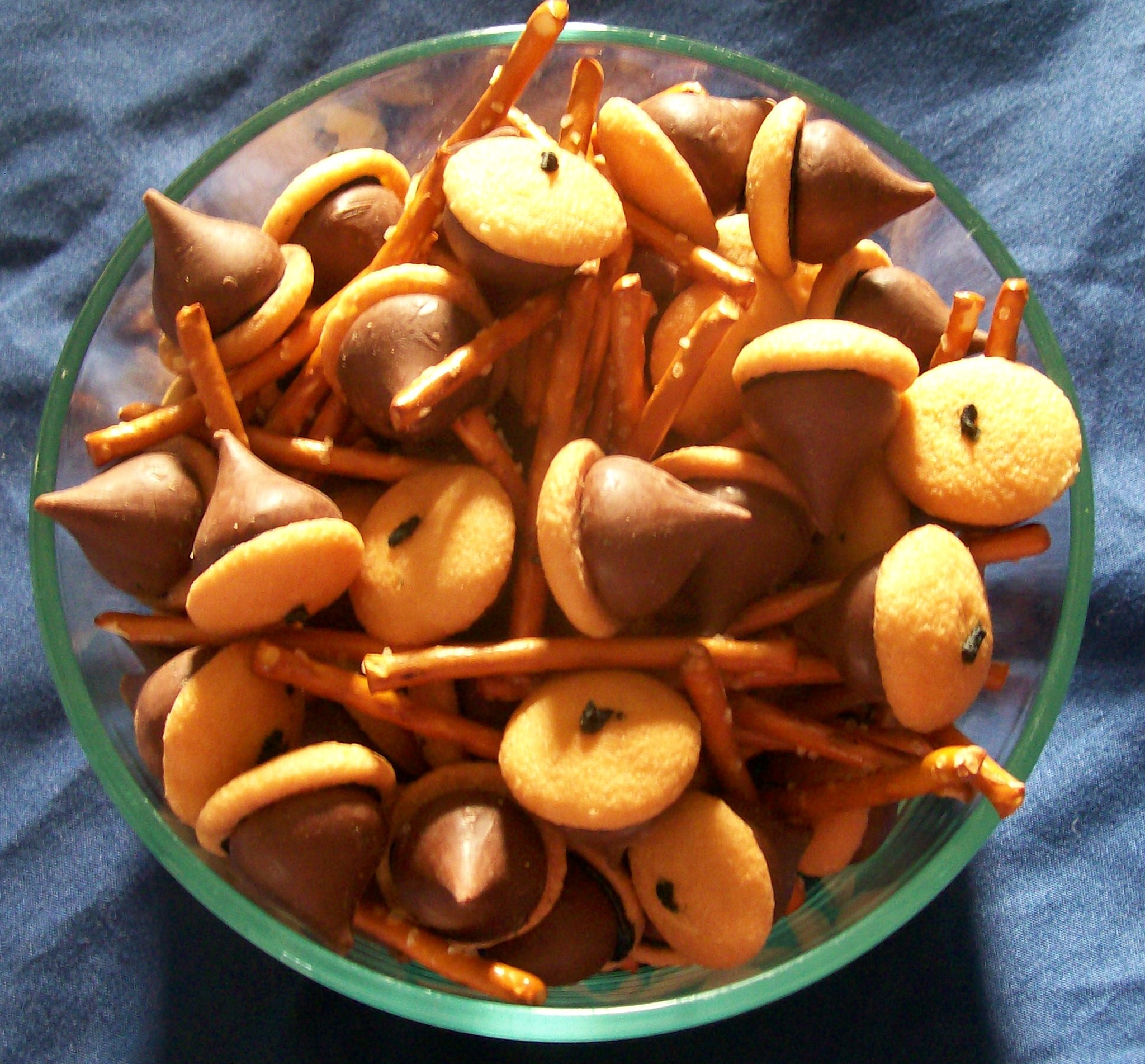 Serve Edible Sticks and Acorns for an Outdoor Themed or Camp Game Night Snack