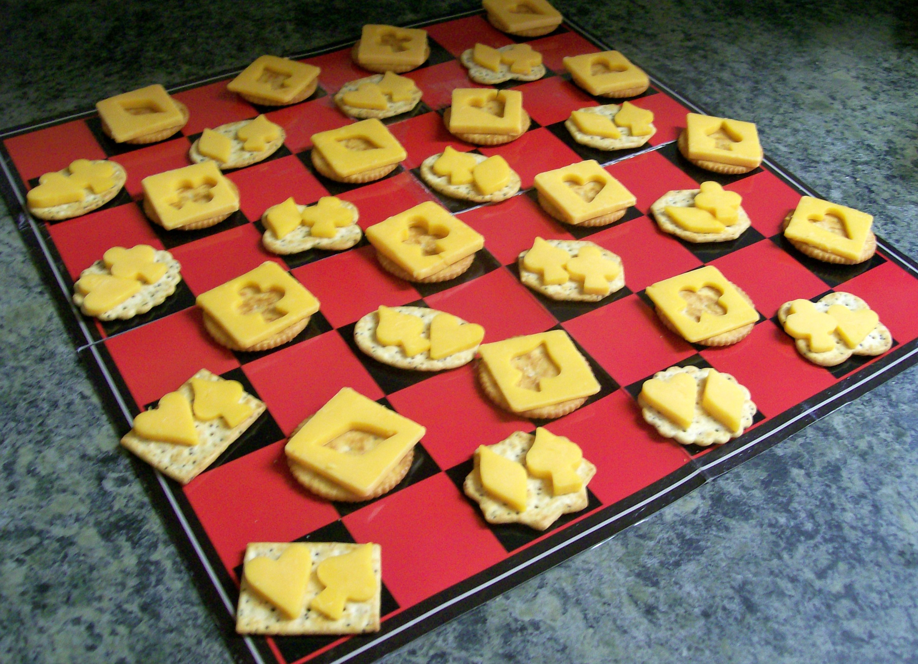 Game Night Snack: Cheese Crackers that Suit