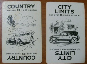 vintage 1926 parker brothers Touring game cards