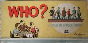 1951 vintage parker brothers game of who?