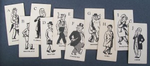 vintage 1951 parker brothers game of who? cards