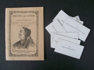 1887 grandmama's sunday game of new testament game booklet