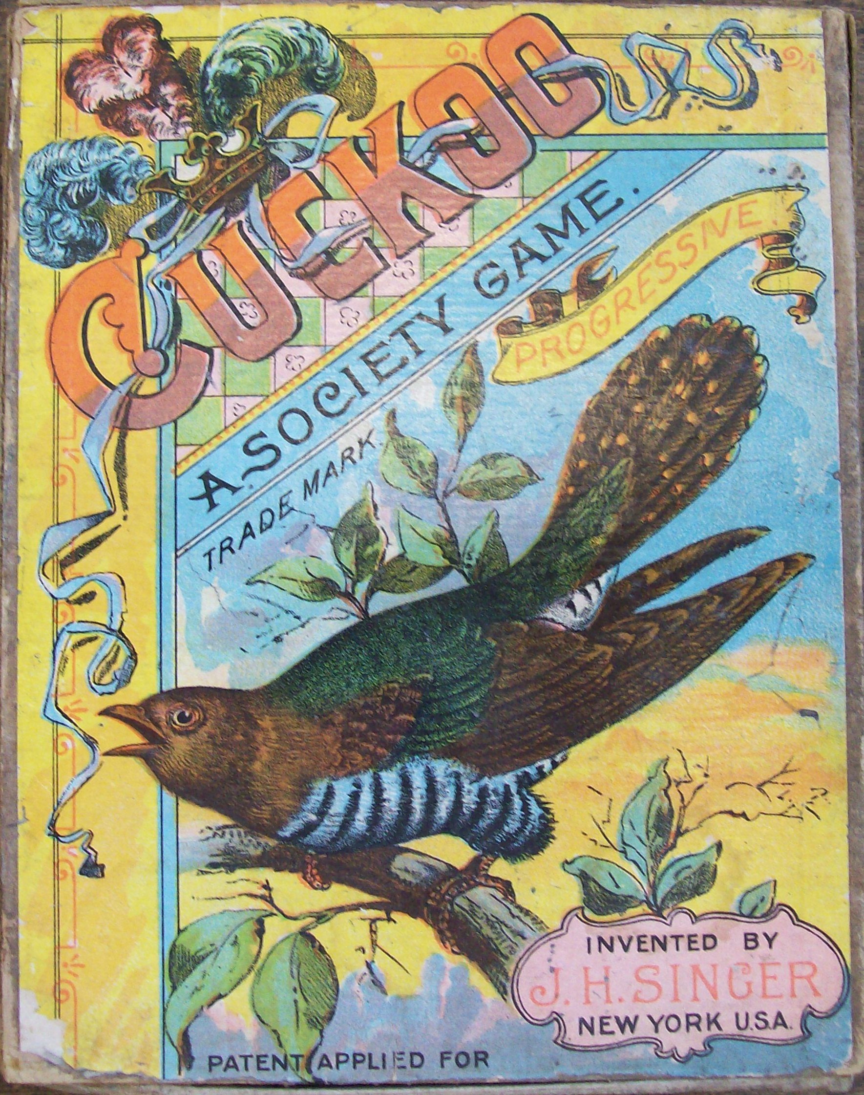 Antique 1891 Game of Cuckoo by J.H. Singer