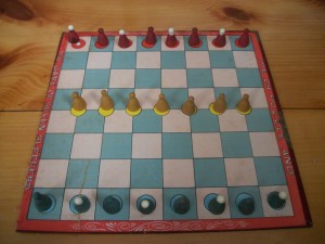 1891 e.i. horsman seven sleepers game board and pieces