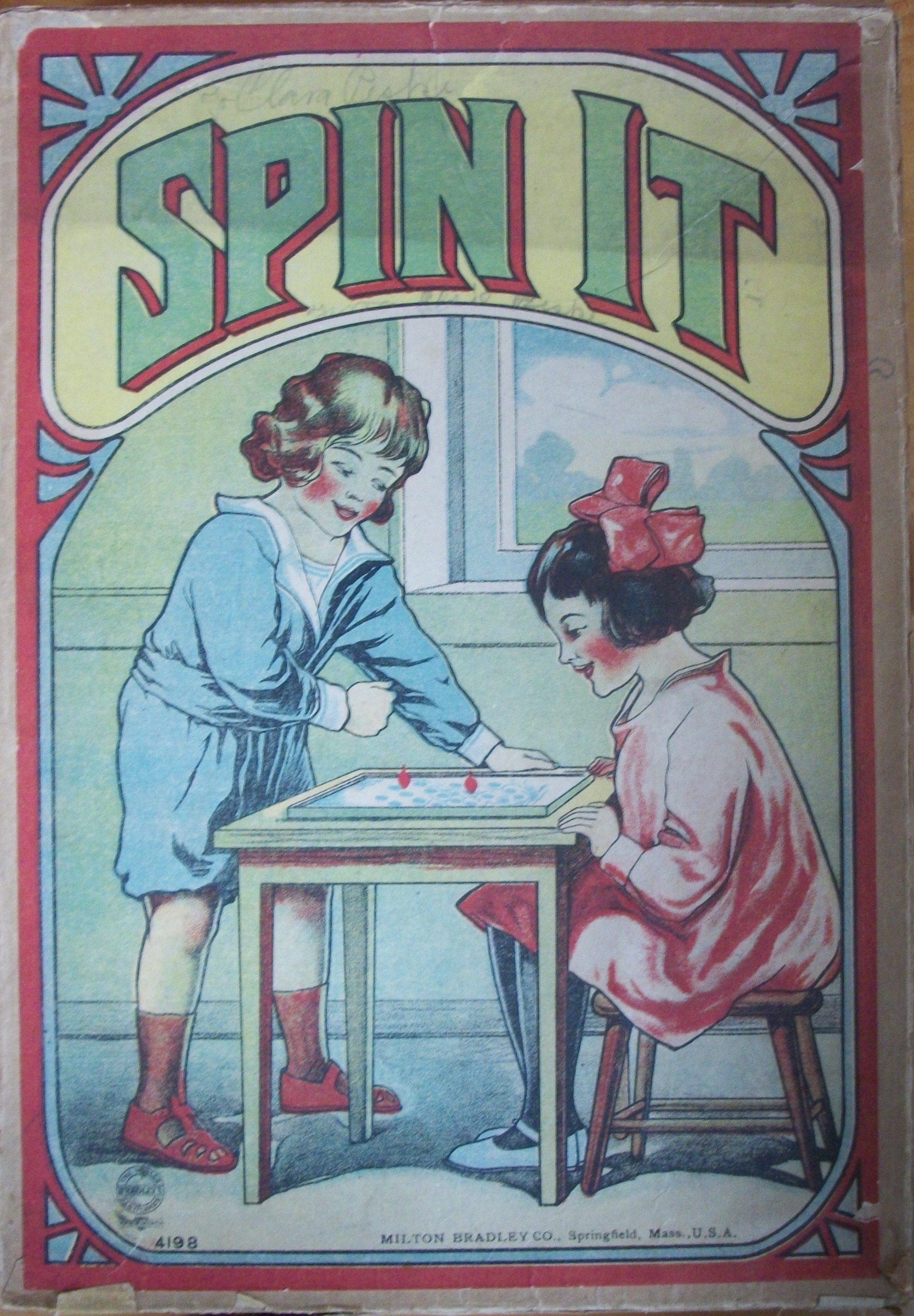 Antique Milton Bradley Game of Spin It