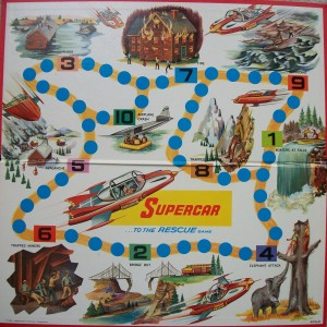 vintage milton bradley board game 1962 supercar