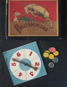 vintage 1925 game pieces of Billy Whiskers Saalfield publishing