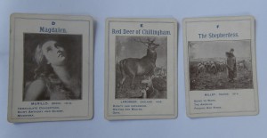 old parker brothers game cards of great artists