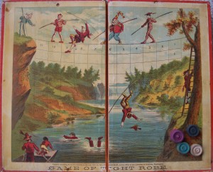 antique game board 1870 tight rope
