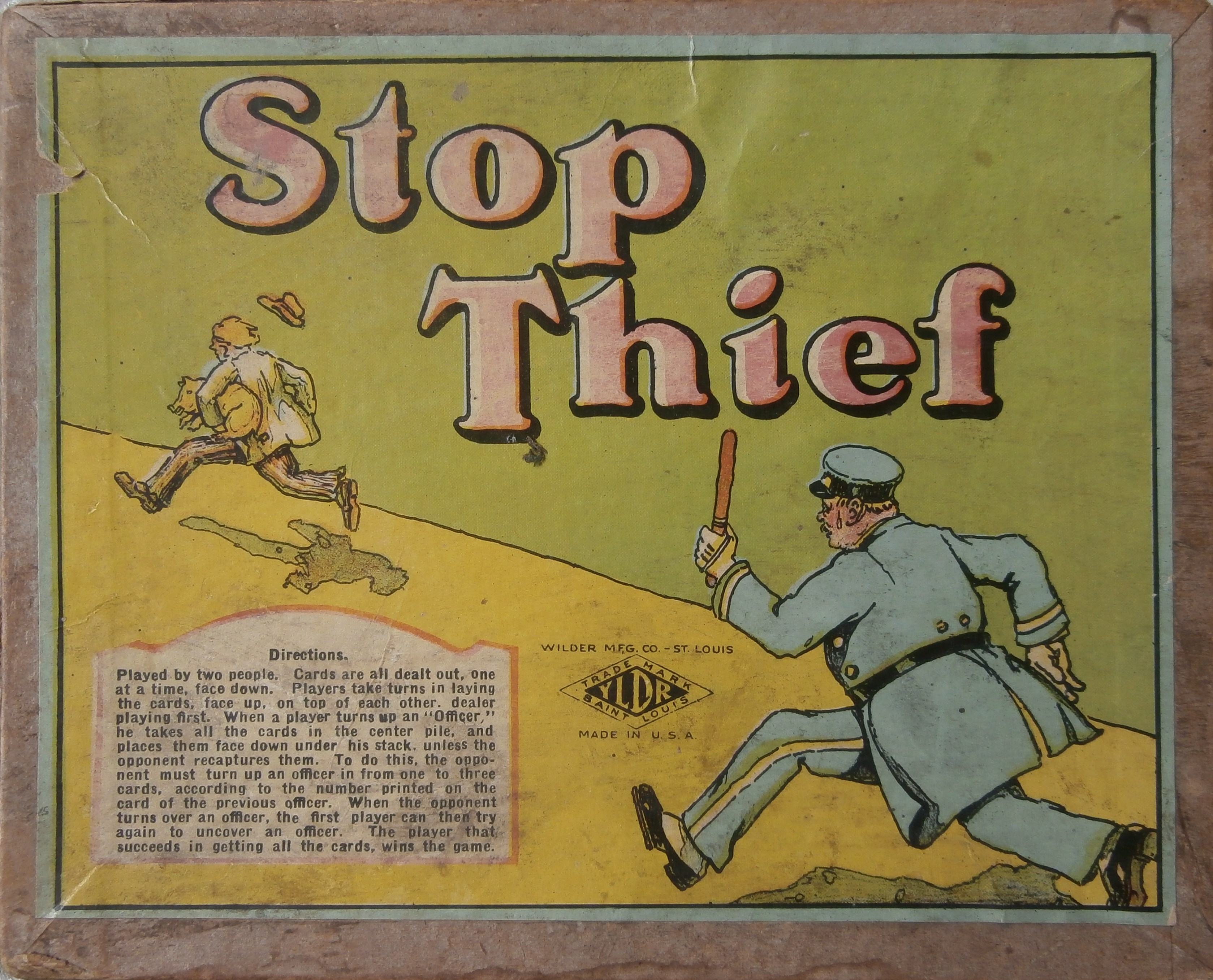 1920’s Old Card Game of Stop Thief