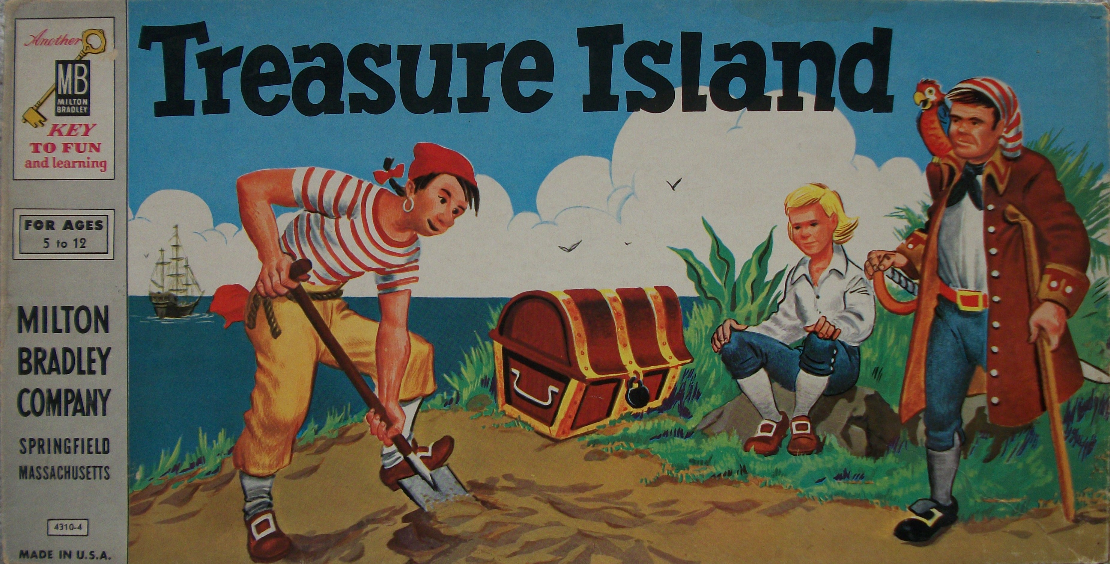1956 Vintage Board Game of Treasure Island