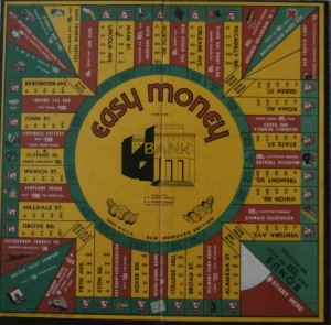 vintage game board 1936 milton bradley easy money