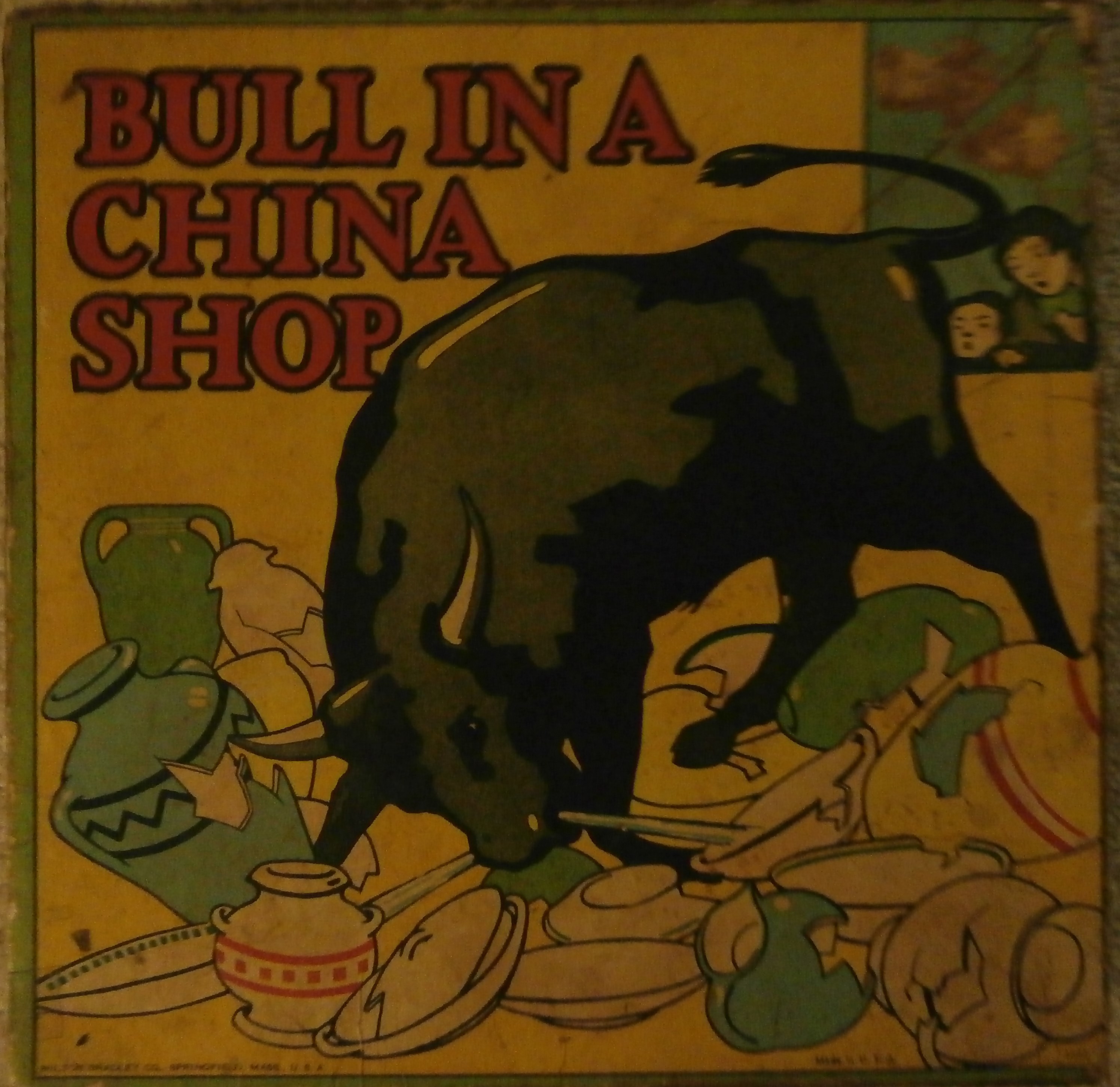 Antique Milton Bradley Bull in a China Shop Game