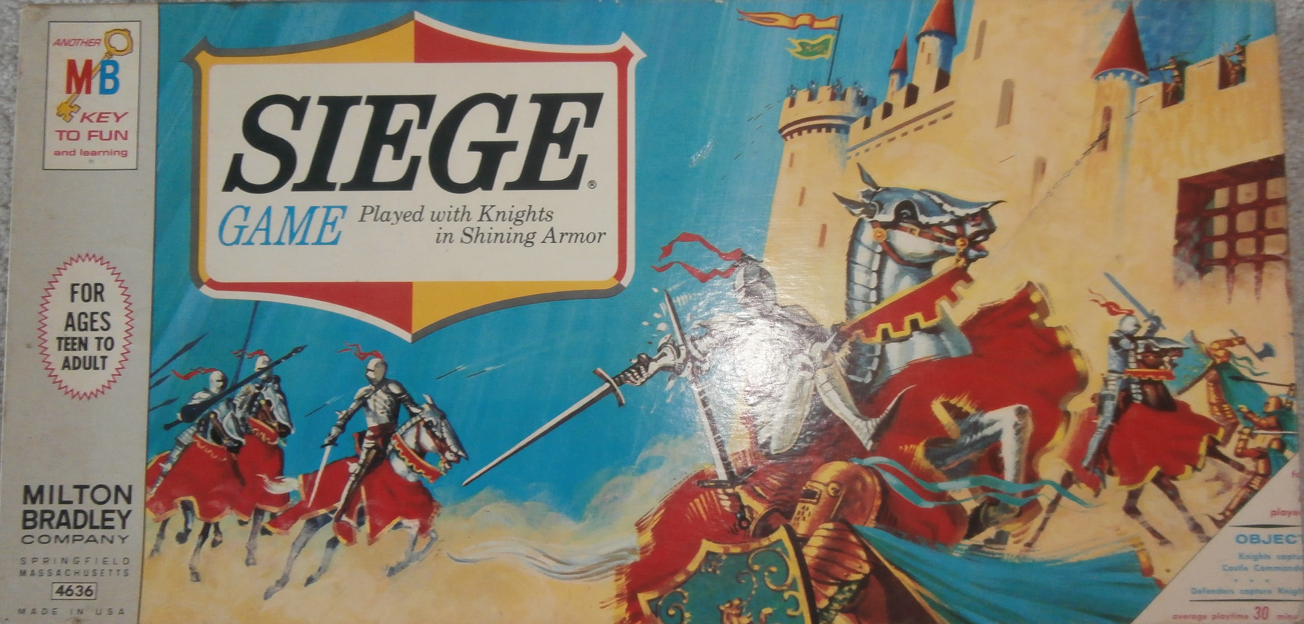 Vintage 1966 Milton Bradley Board Game of Siege