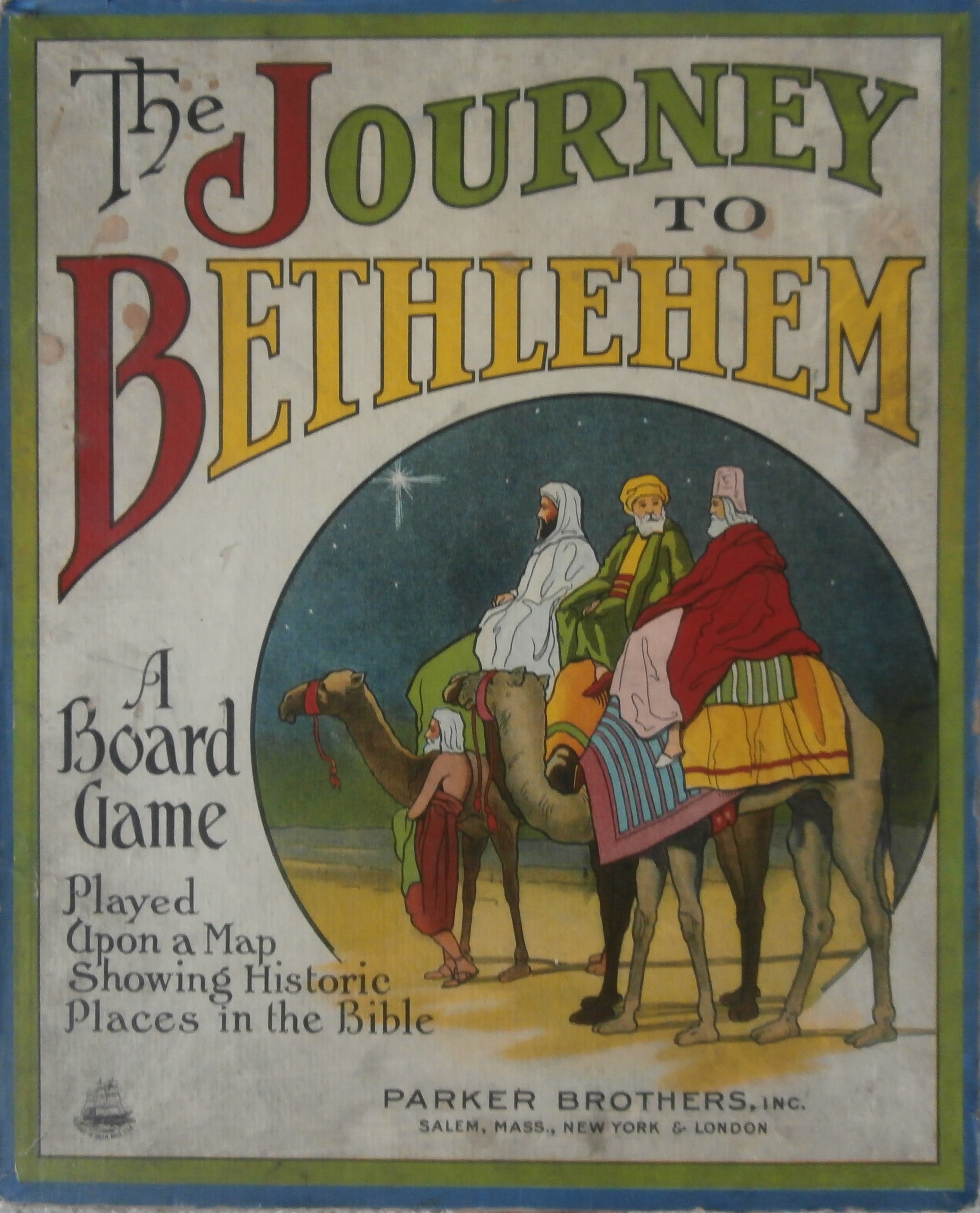 The 1923 Old Parker Brothers Game of The Journey to Bethlehem