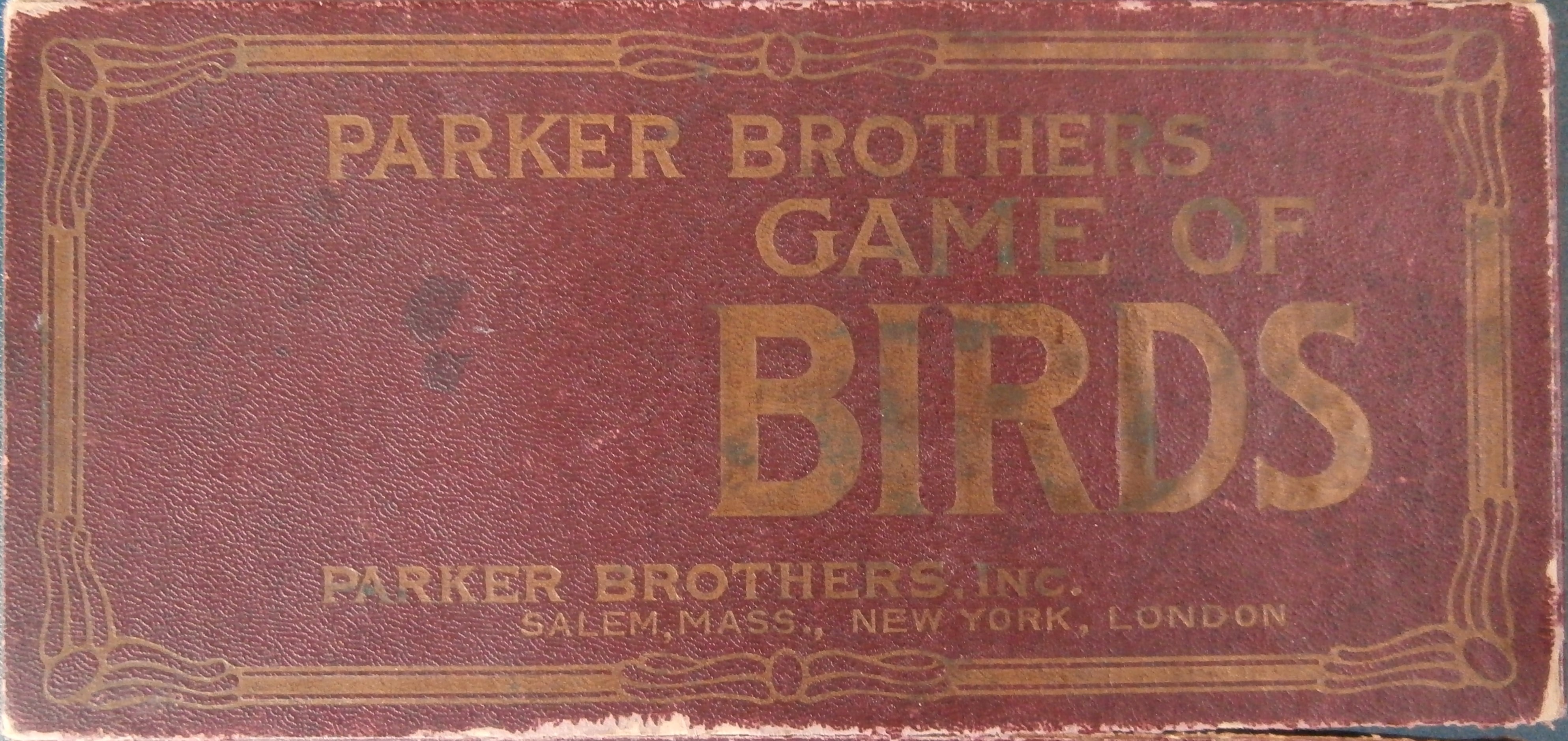 Old Parker Brothers Game of Birds
