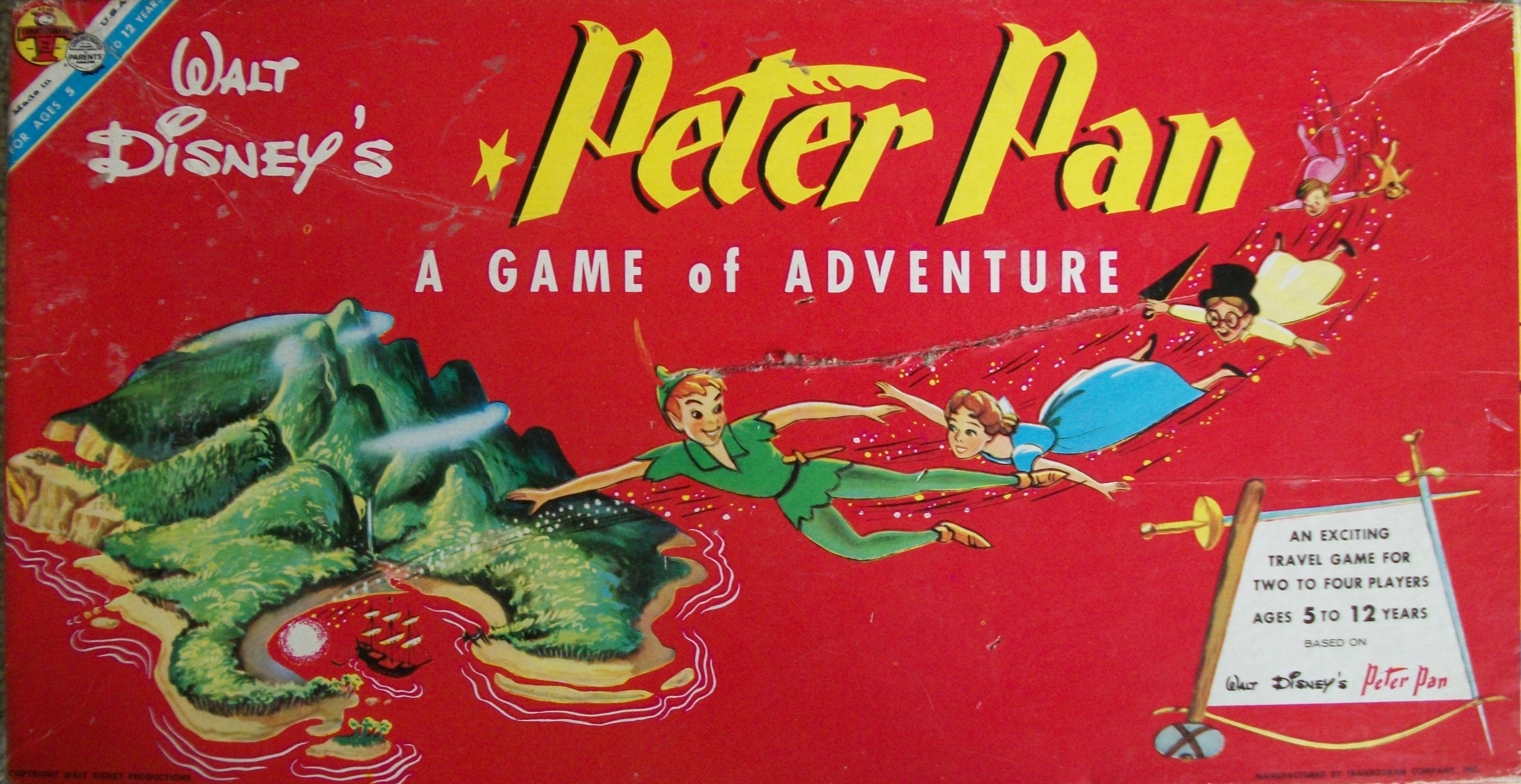 Vintage 1953 Peter Pan Board Game