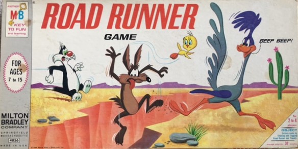1968 Vintage Milton Bradley Road Runner Board Game
