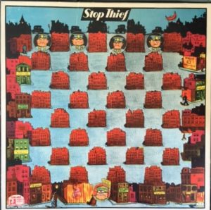 Stop Thief 1934 Game Board and Pieces (4 Policemen and 1 Thief (on spaces))