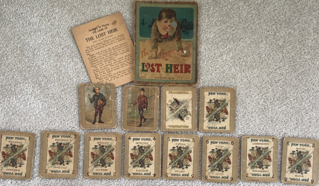 The Lost Heir card game Mcloughlin Bros. New York